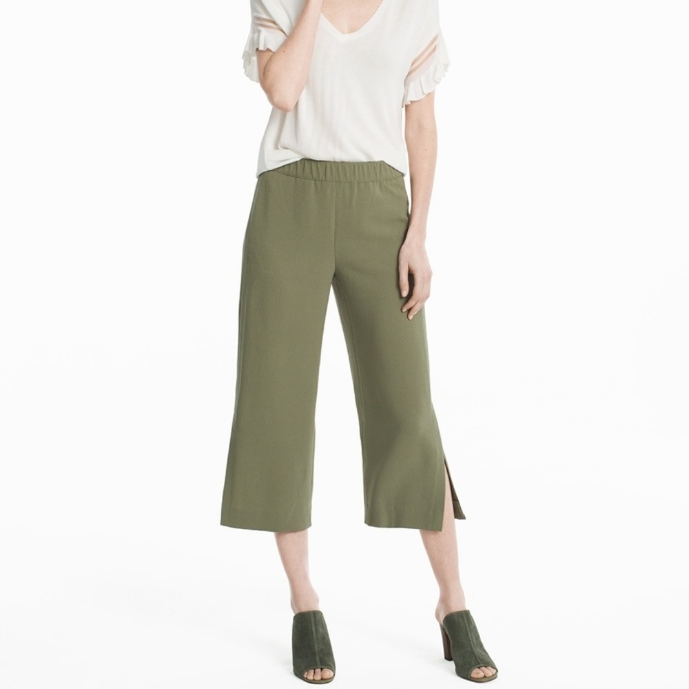WHBM SOFT SPLIT WIDE LEG CROP PANTS - Picture 4 of 6